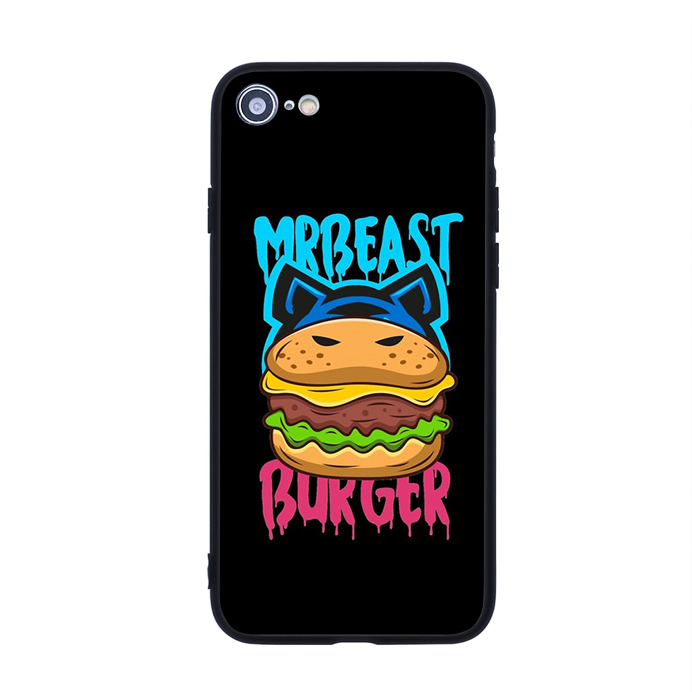 For iPhone MR Beast Burger Soft TPU border Apple iPhone Case