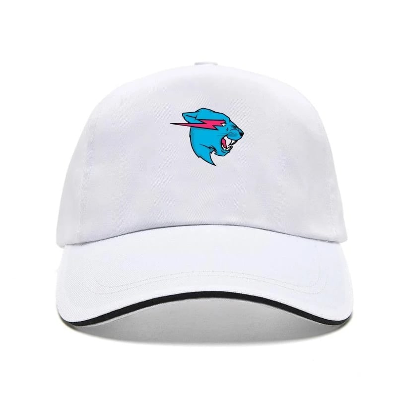 Mr Beast Caps Mr Beast Logo White Color Hat Mr Beast Shop