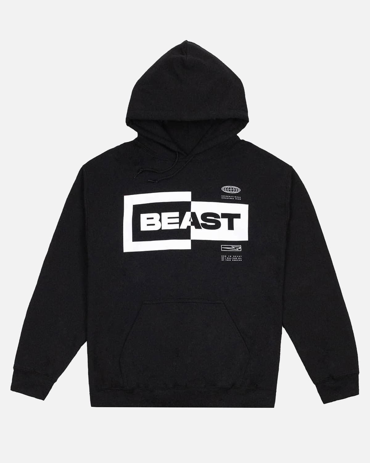 Mr Beast Hoodies - Beast Inverted Box Logo Pullover Hoodie | Mr Beast Shop